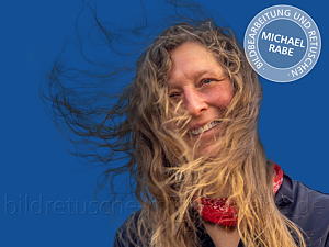 Nach der Bildretusche: Haare im Wind freistellen