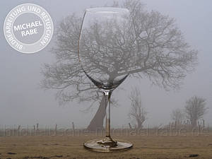 Nach der Bildbearbeitung: Rotweinglas freistellen mit Schatten Nach der Bildbearbeitung: Rotweinglas freistellen mit Schatten