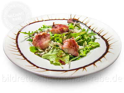 Food-Retusche: Salatteller.